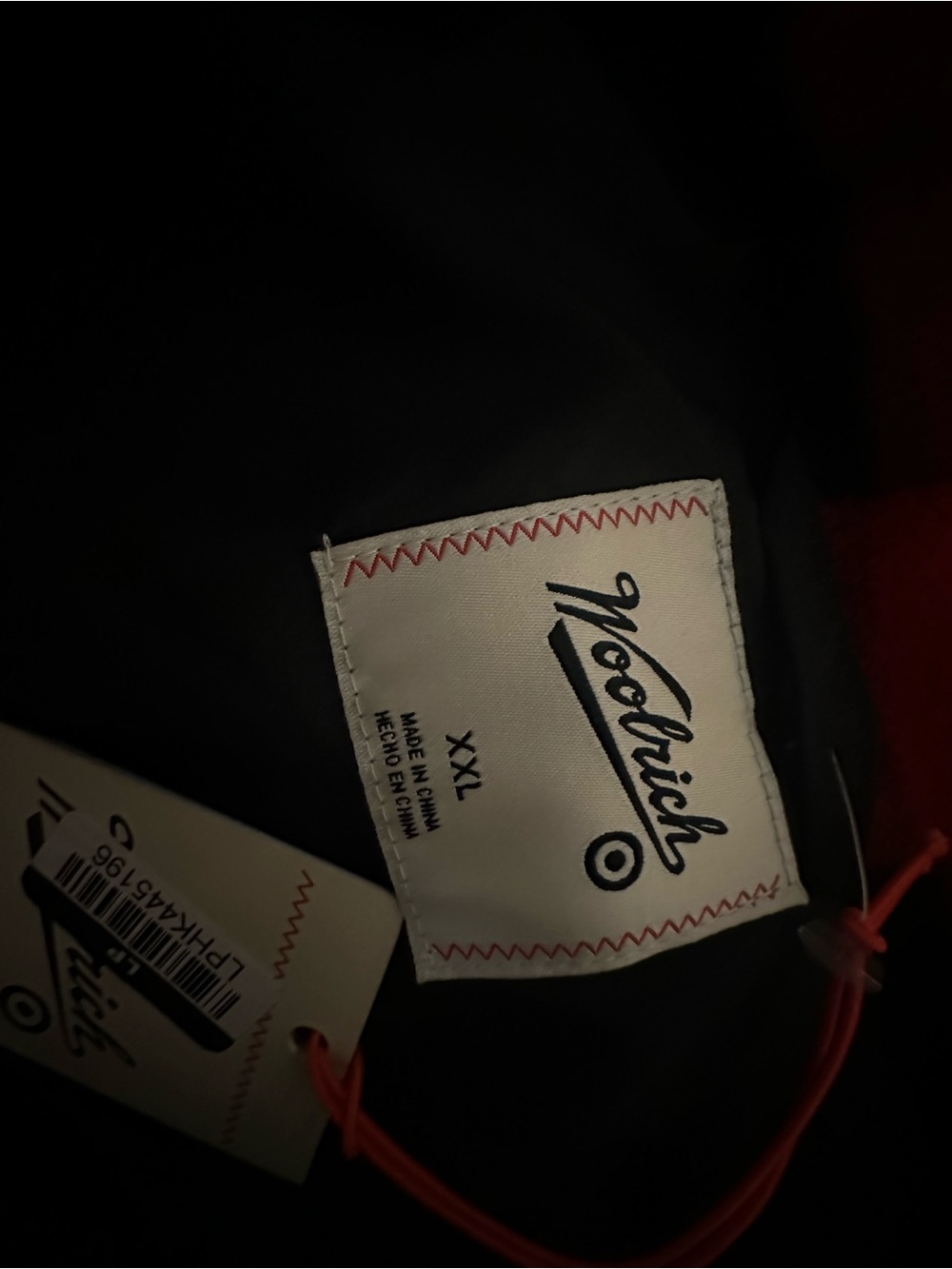 Woolrich Red and Black Buffalo Plaid Wool Pea Coat - Picture 7 of 9